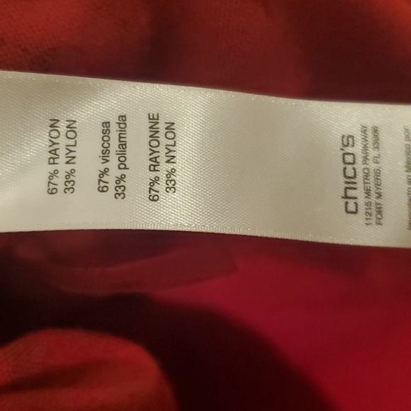 Chico's Red and Black Floral Pullover Sweater - Picture 5 of 5